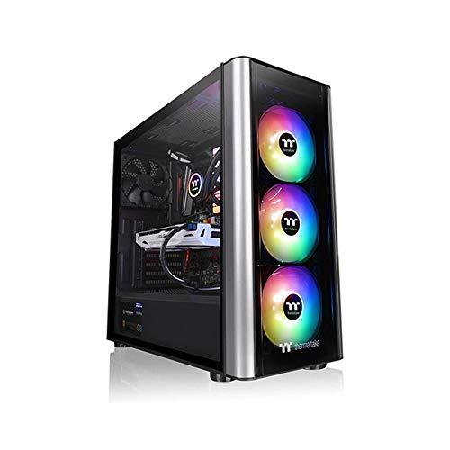 Thermaltake Level 20 MT ARGB | Mid-Tower-ATX-PC-Gehäuse | 2 x gehärtetes 4mm Glasseitenteil | 4X leise-120mm-RGB-Lüfter | schwarz von Thermaltake