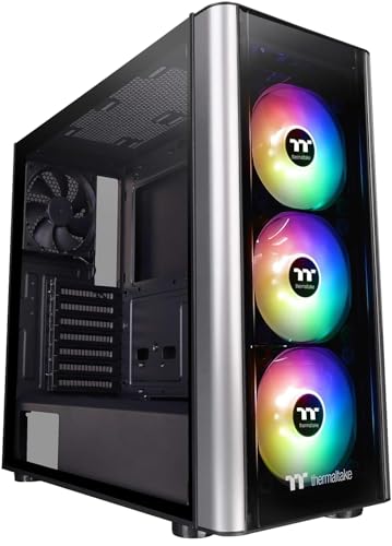 Thermaltake Level 20 MT ARGB | Mid-Tower-ATX-PC-Gehäuse | 2 x gehärtetes 4mm Glasseitenteil | 4X leise-120mm-RGB-Lüfter | schwarz von Thermaltake