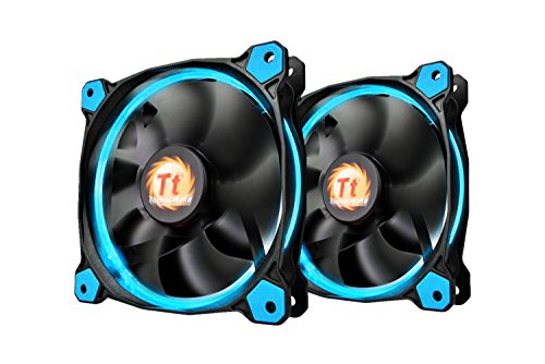 Thermaltake Riing 12 hoher Statischer Druck Circular Ring Blue LED Case/Heizkörper Lüfter mit Anti-Vibration System Triple Pack Cooling blau Twin Pack 140mm Thermaltake Riing 12 hoher Statischer Druck Circular Ring Blue LED Case/Heizkörper Lüfter mit Anti-Vibration System Triple Pack Cooling blau Twin Pack 140mm von Thermaltake