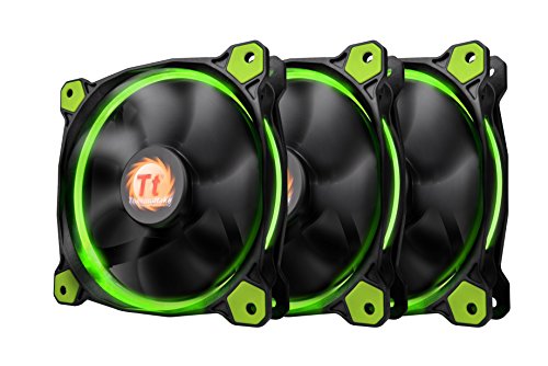 Thermaltake Riing 12 hoher Statischer Druck Circular Ring Blue LED Case/Heizkörper Lüfter mit Anti-Vibration System Triple Pack Cooling grün Thermaltake Riing 12 hoher Statischer Druck Circular Ring Blue LED Case/Heizkörper Lüfter mit Anti-Vibration System Triple Pack Cooling grün von Thermaltake
