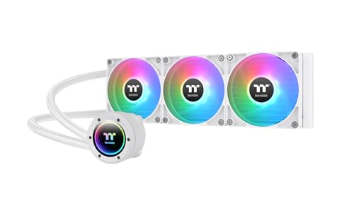 Thermaltake TH360 V2 ARGB Sync/AlO Flüssigkeitskühler/Lüfter 120 mm x 3/PWM 500~2000 U/min/Spiegel Waterblock/MB ARGB Sync Control/Weiß, CL-W365-PL12SW-A Thermaltake TH360 V2 ARGB Sync/AlO Flüssigkeitskühler/Lüfter 120 mm x 3/PWM 500~2000 U/min/Spiegel Waterblock/MB ARGB Sync Control/Weiß, CL-W365-PL12SW-A von Thermaltake