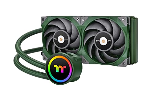 Thermaltake TOUGHLIQUID 240 ARGB Sync All-In-One Liquid Racing Green Wasserkühlung | 5V adressierbar | leise 120-mm-PWM-Lüfter | für Intel und AMD Sockel | LGA-1700 | grün von Thermaltake