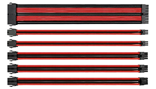 Thermaltake TtMod AC-033-CN1NAN-A1 Verlängerungskabel für ATX/EPS/8-polige PCI-E/6-polige PCI-E mit Kämmen, Rot/Schwarz Thermaltake TtMod AC-033-CN1NAN-A1 Verlängerungskabel für ATX/EPS/8-polige PCI-E/6-polige PCI-E mit Kämmen, Rot/Schwarz von Thermaltake