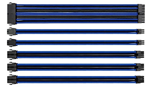 Thermaltake TtMod AC-035-CN1NAN-A1 Verlängerungskabel für ATX/EPS/8-polige PCI-E/6-polige PCI-E mit Kämmen, Blau/Schwarz Thermaltake TtMod AC-035-CN1NAN-A1 Verlängerungskabel für ATX/EPS/8-polige PCI-E/6-polige PCI-E mit Kämmen, Blau/Schwarz von Thermaltake