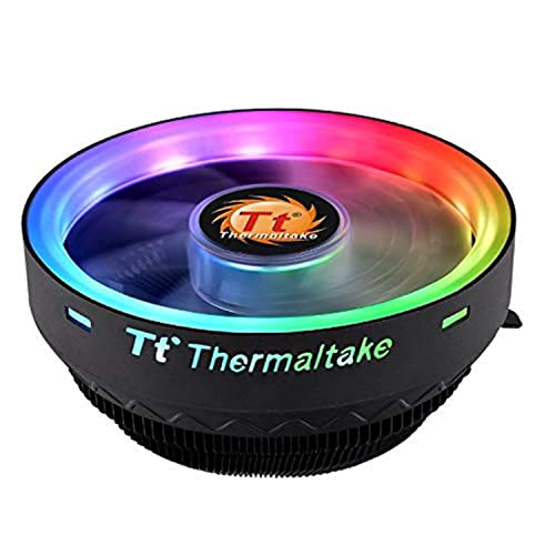 Thermaltake UX 100 Air Cooler ARGB | leiser 120-mm-PWM-Lüfter | für Intel und AMD Sockel | 5V adressierbar | 65W | schwarz von Thermaltake