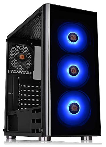 Thermaltake V200 CA-1K8-00M1WN-01 gehärtetes Glas, RGB-Edition, 12 V MB-Sync-fähiges ATX-Mittel-Tower-Gehäuse mit 3 120 mm 120 mm RGB-Lüftern + 1 schwarzer 120 mm hinterer Lüfter Thermaltake V200 CA-1K8-00M1WN-01 gehärtetes Glas, RGB-Edition, 12 V MB-Sync-fähiges ATX-Mittel-Tower-Gehäuse mit 3 120 mm 120 mm RGB-Lüftern + 1 schwarzer 120 mm hinterer Lüfter von Thermaltake