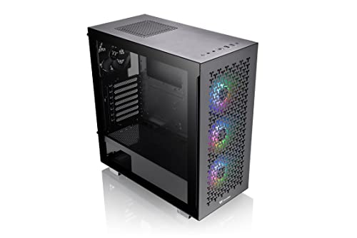 Thermaltake V350 TG ARGB Air Black | PC-Chassis | Mid-Tower-ATX-Gehäuse | 4mm gehärtetes Glas | 4X Lüfter inkl. | Schwarz von Thermaltake