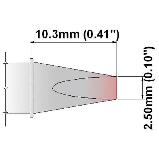 THERMALTRONICS® - Lötspitze Serie K, Meißelform, 2.50mm von Thermaltronics