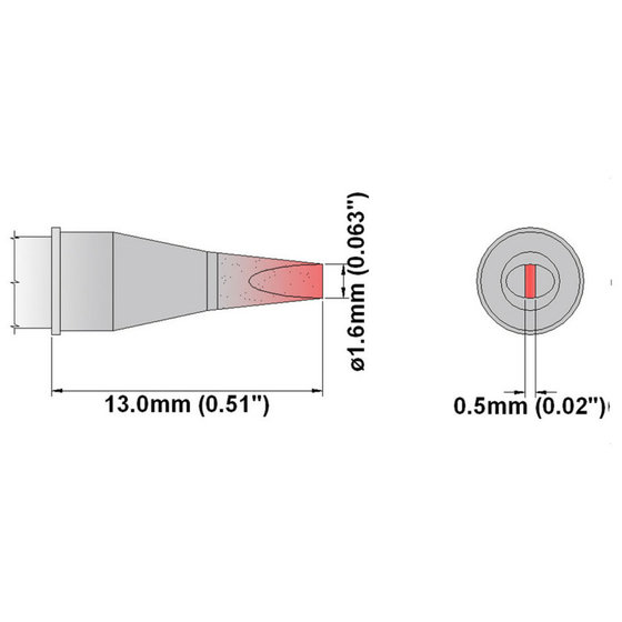 THERMALTRONICS® - Lötspitze Serie P, Meißelform, 1.60mm von Thermaltronics