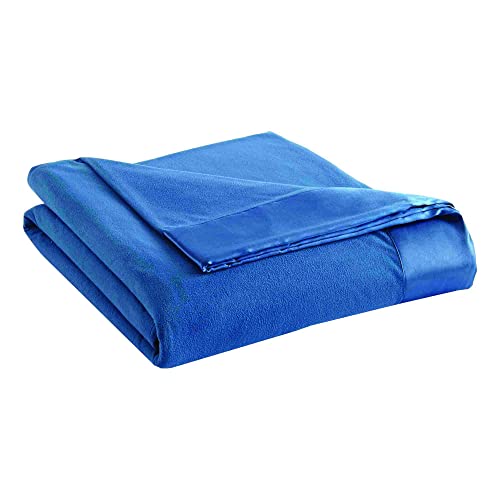 Thermee Micro Flannel Twin-Size All Seasons Lightweight Sheet Blanket Machine Wash & Dry No Pilling, 90Lx66W, Country Blue von Thermee