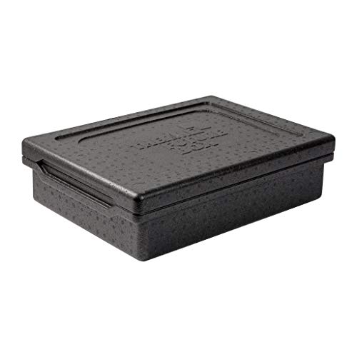 Thermo Future Box Lunchbox Kühlbox Transportbox Warmhaltebox und Isolierbox mit Deckel, Thermobox aus EPP (expandiertes Polypropylen), schwarz, 10 Liter 51 x 36,5 cm Dinnerbox von Thermo Future Box