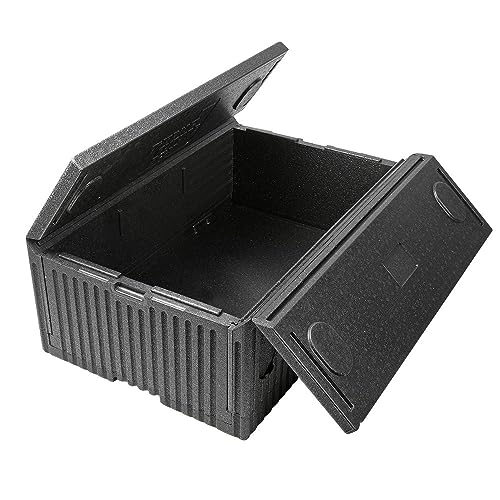 Thermo Future Box Faltbox schwarz, Kühlbox, Isolierbox EPP, 33l, platzsparend faltbar von Thermo Future Box