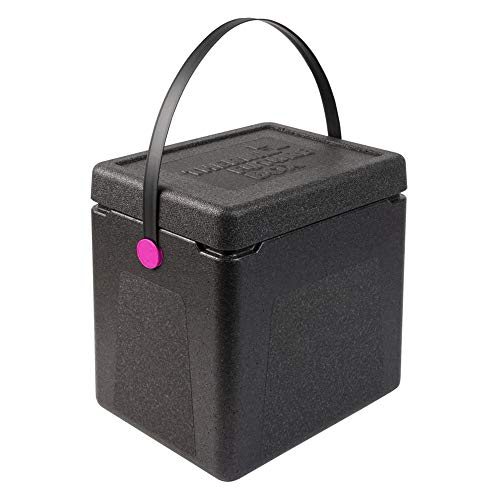 Thermo Future Box Transport-und Isolierbox, EPP (expandiertes Polypropylen), Schwarz/Pink, innen 300 x 220 x 310 mm von Thermo Future Box