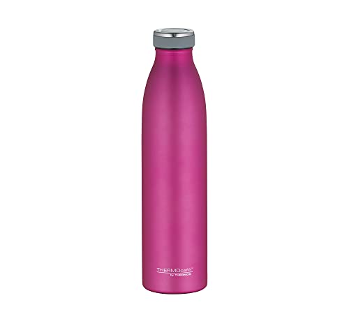 ThermoCafé Edelstahl Thermosflasche TC Bottle 750ml, Wasserflasche kohlensäurefest, Isolier-Trinkflasche Edelstahl pink, auslaufsicher, 4067.244.075, Thermoskanne 12 Stunden heiß, 24 Stunden kalt von ThermoCafé by THERMOS