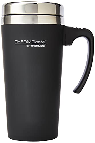 Thermocafe Soft-Touch-Reisebecher, 420 ml, Kunststoff und Edelstahl, Schwarz von Thermos