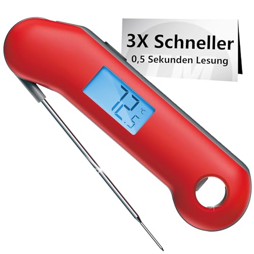 ThermoMaven F1 Turbo Digitales Fleischthermometer –0,5s Sofortanzeige Grillthermometer, ±0,3℃ Genau Thermometer Kochen, IP67 Wasserdicht Magnetische Thermometer Kochen, Flaschenöffner Braten BBQ Grill von ThermoMaven