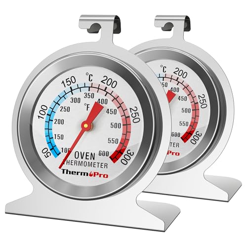 ThermoPro Backofenthermometer Analog Ofenthermometer aus Edelstahl Kochthermometer für Backofen Thermometer Kochen Innen Küchenthermometer mit großem Zifferblatt Silber 2 Stücke ThermoPro Backofenthermometer Analog Ofenthermometer aus Edelstahl Kochthermometer für Backofen Thermometer Kochen Innen Küchenthermometer mit großem Zifferblatt Silber 2 Stücke von ThermoPro