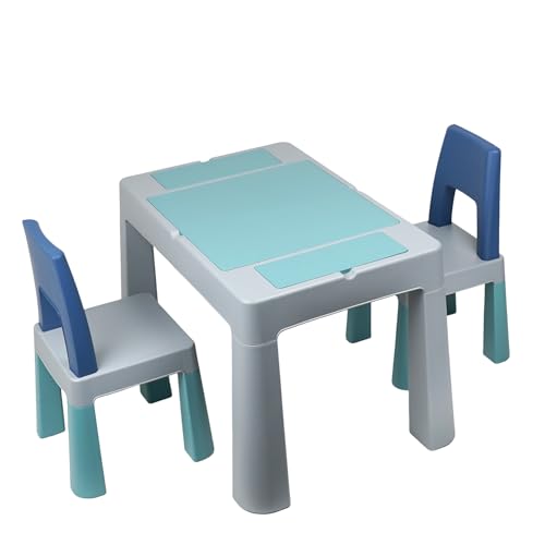 Thermobaby - Multifunktionaler Aktivitätentisch Multiplay – 2 Stühle – doppelseitige Tischplatte – Spieltisch für Kinder – Schreibtisch für Kinder mit Stühlen und Stauraum – Multifunktionstisch für Thermobaby - Multifunktionaler Aktivitätentisch Multiplay – 2 Stühle – doppelseitige Tischplatte – Spieltisch für Kinder – Schreibtisch für Kinder mit Stühlen und Stauraum – Multifunktionstisch für von Thermobaby