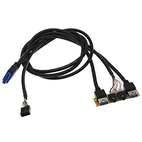 Thermocouple 60 cm Panel Box USB 3.0 + USB 3.0 + HD Audio I/O Karte + Interne USB Lünette DIY von Thermocouple