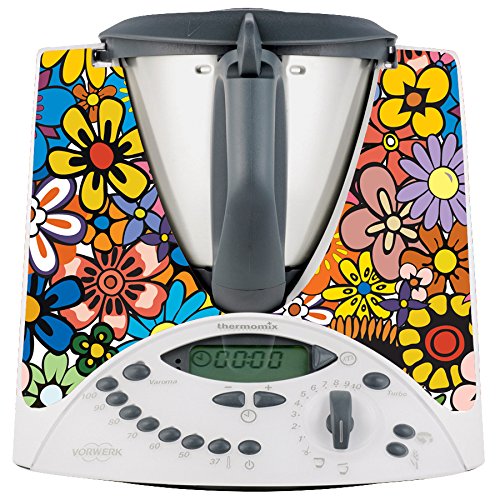 thermodernizate Thermomix TM31 Colourful Flowers Vinyl von Thermodernizate.com