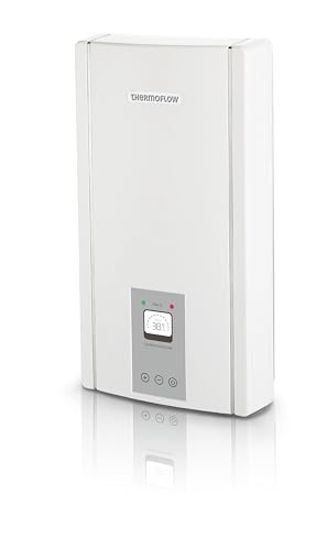 Thermoflow Elex 21 kW Durchlauferhitzer 400 V druckfest | Warmwasserbereiter bis 55 °C | G 1/2“ Anschluss | 11,8 L/min | Durchlauferhitzer für Waschtisch, Dusche oder Badewanne von Thermoflow