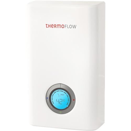 Thermoflow Elex 10 kW Durchlauferhitzer 230 V druckfest | Warmwasserbereiter bis 55 °C | G 1/2“ Anschluss | 5,6 L / min | Durchlauferhitzer für Küchenspüle, Waschtisch oder Bad von Thermoflow