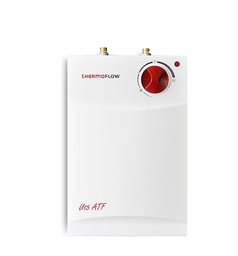 Thermoflow UT 5 ATF Untertischspeicher drucklos | Warmwasserboiler 5 l Speichervolumen mit Anti-Tropf Funktion | Elektro-Warmwasserboiler G 3/8" Anschluss | 35 - 75 °C | 65 °C in 10 min. von Thermoflow