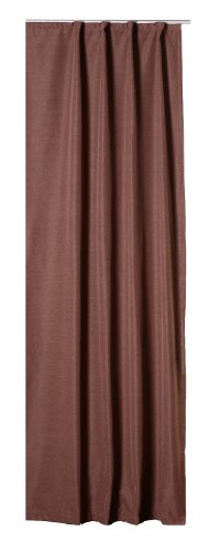 Thermovorhang Kräuselband Schoko braun Polar Fleece Vorhang Blickdicht elegant meliert Gardine B/H ca. 140x245 cm von Thermogardine Haus und Deko