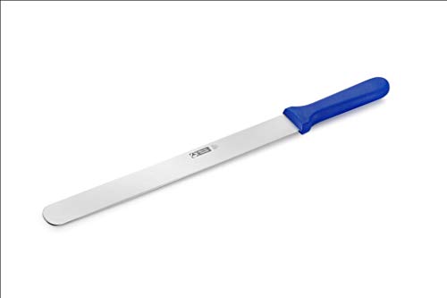 thermohauser Bäckermesser (Stahl, rostfrei), einseitig geschliffen, mit blauem Kunststoffgriff, Klinge: 31 cm von Thermohauser