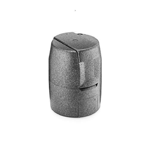 thermohauser EPP-Thermobox Bierfass schwarz, 4-teilig, Isolierverpackung für 5 L Bierfass, 22.0 x 22.0 x 31.5 cm von Thermohauser