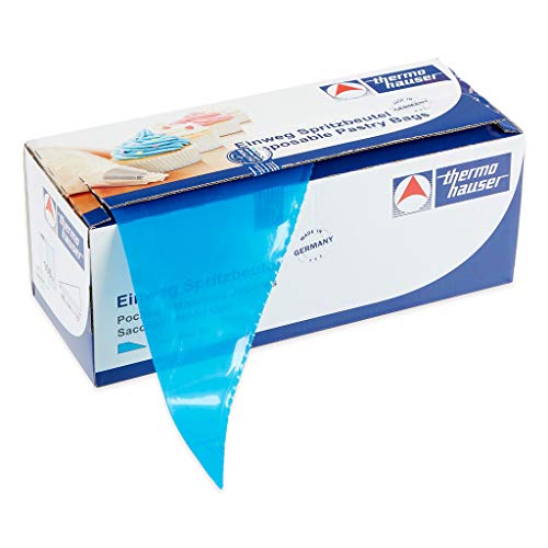 thermohauser Einweg-Spritzbeutel (Kunststoff PE), Maximum Grip blau, 100 Stück, 46,0x23,0x0,0075 cm von Thermohauser