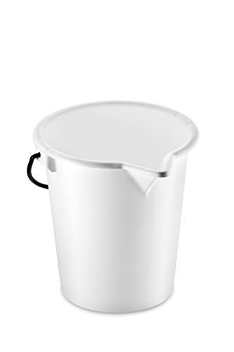 thermohauser Messeimer (Kunststoff LDPE), Skala und Ausguss, Durchm. 28 cm, 10 L, Weiß von Thermohauser