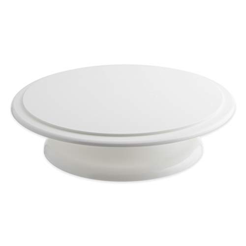 thermohauser Tortenplatte aus ABS weiß, rund, Durchmesser 33,0x9,0 cm, mit Kugellager, Kunststoff von Thermohauser