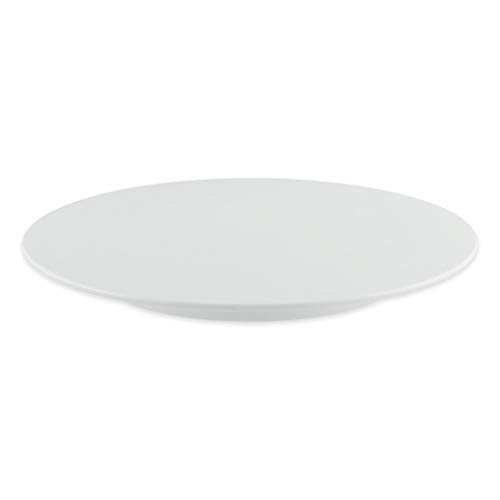 thermohauser Tortenplatte aus Melamin weiß, rund, Durchmesser 32,0x2,5 cm, mit feststehendem Fuß, Kunststoff von Thermohauser