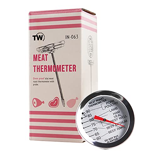 Fleischthermometer - backofengeeignet - im Backofen zur Messung der Fleischtemperatur mit empfohlenen Gartemperaturen für Fleisch und Geflügel Fleischthermometer - backofengeeignet - im Backofen zur Messung der Fleischtemperatur mit empfohlenen Gartemperaturen für Fleisch und Geflügel von Thermometer World