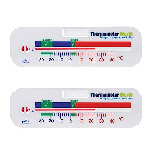 Kühlschrankthermometer Analog und Gefrierschrank Thermometer - Ideale Temperaturanzeige für Kühlschränke – Kühlschrank-Gefrierschrank-Thermometer Analog im Doppelpack Kühlschrankthermometer Analog und Gefrierschrank Thermometer - Ideale Temperaturanzeige für Kühlschränke – Kühlschrank-Gefrierschrank-Thermometer Analog im Doppelpack von Thermometer World
