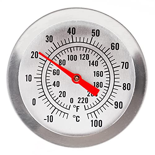 Home Brew Thermometer 52 mm Zifferblatt und 300 mm Länge Sonde mit Befestigung Clip von Thermometer World