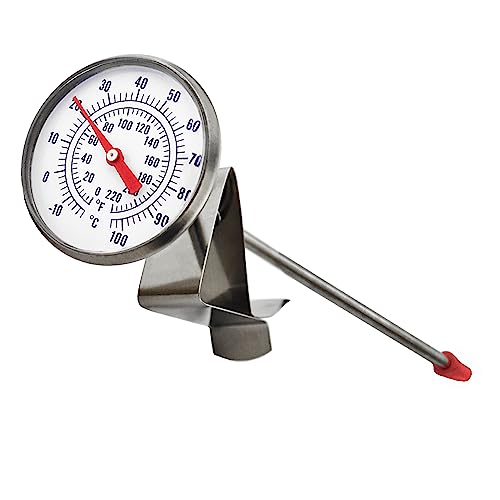 Milchthermometer, ideal für Milchkäse, Joghurt, Kaffee, mit Sonde (165 mm lang) von Thermometer World