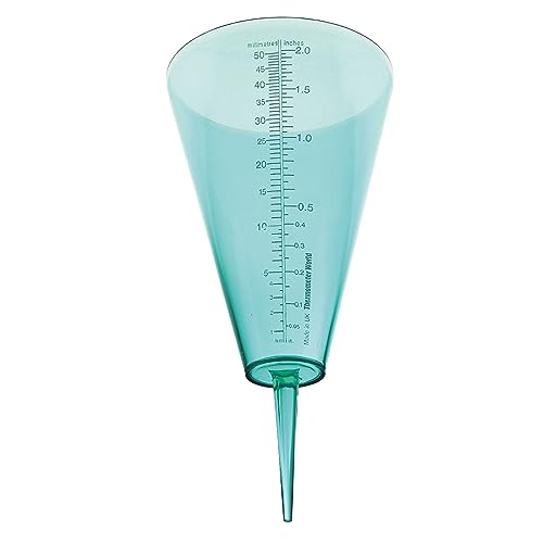 Regenmesser zur Überwachung des Niederfalls mit leicht ablesbarer Skala, der perfekte Outdoor-Regenmesser für Ihren Garten von Thermometer World