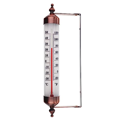 Außenthermometer mit Bronze-Effekt Design, Stilvolles Gartenthermometer, Outdoor, geeignet für Außentemperaturanzeige, Wand, Gewächshaus, Garage, einfach aufzuhängen von Thermometer World