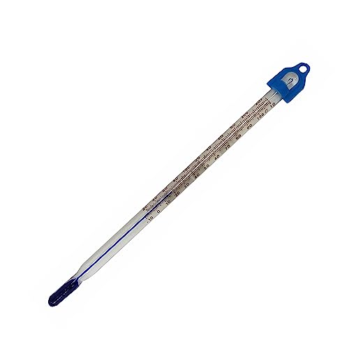 Wasserthermometer für Wassertemperatur und Flüssigkeiten - Laborthermometer Bereich: -10 bis +110 °C, 155 mm, Eintauchlabor Glasthermometer gefüllt mit blauer Flüssigkeit von Thermometer World