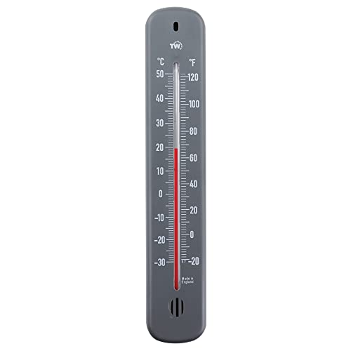Wandthermometer 215 mm – Stilvolles Raumthermometer – hergestellt in Großbritannien für Home Office, Garten oder Gewächshaus, Innen- und Außentemperatur-Thermometer, Wandmontage von Thermometer World