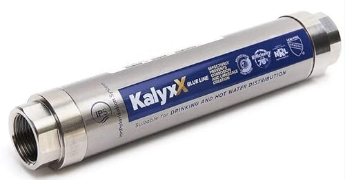 Kalkwandler Wasseraufbereitung Wassersteinreduktion, Schutz von Haushaltsgeräten und Wasserleitungen (3/4", Blau) von Thermona