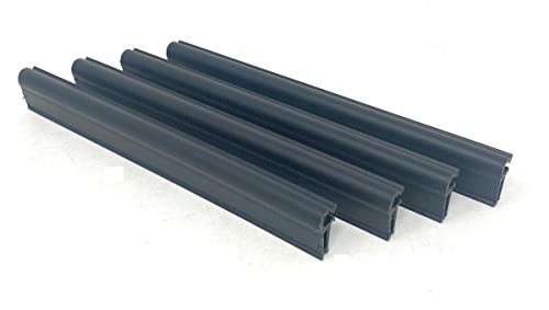 Thermoplast® ENDCLIPS Befestigungsclips Klemmschienen für Sichtschutzstreifen 19cm x 10 STK Schwarz RAL 9005 von Thermoplast