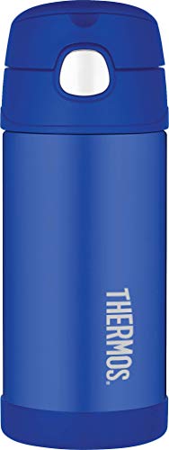 Funtainer Thermoskanne, Edelstahl, Strohhalmflasche, 355 ml Strohhalm für Flasche blau von Thermos