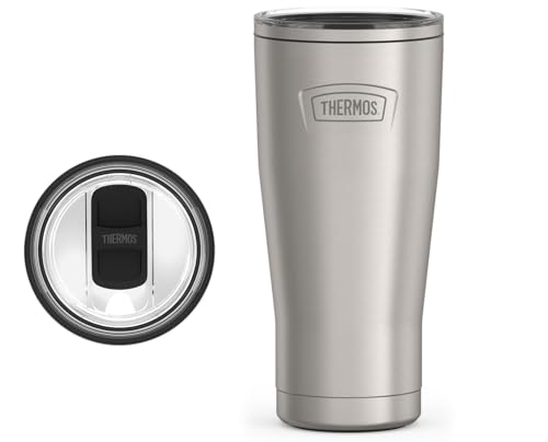 ICON SERIES BY THERMOS Stainless Steel Cold Tumbler with Slide Lock, 24 Ounce, Matte Stainless Steel von Thermos