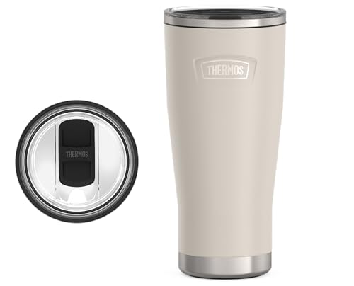 ICON SERIES BY THERMOS Stainless Steel Cold Tumbler with Slide Lock, 24 Ounce, Sandstone von Thermos