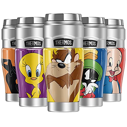 Looney Tunes Taz Thermos-King-Trinkbecher, Edelstahl, vakuumisoliert, doppelwandig, 473 ml von Thermos