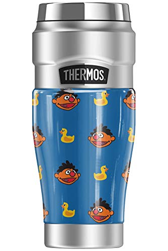 Sesame Street Ernie and Rubber Ducky Pattern THERMOS STAINLESS KING Stainless Steel Travel Tumbler, Vacuum insulated & Double Wall, 16oz von Thermos