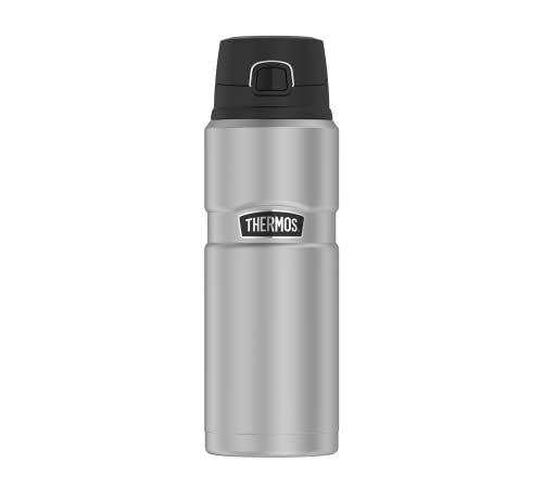 Thermos Edelstahl-Thermosflasche 700ml Stainless King mattiert, Isolierflasche hält 15 Stunden heiß, 24 Stunden kalt, Trinkflasche absolut dicht, bruchfest, spülmaschinenfest, BPA-Frei, 4010.205.070 von Thermos